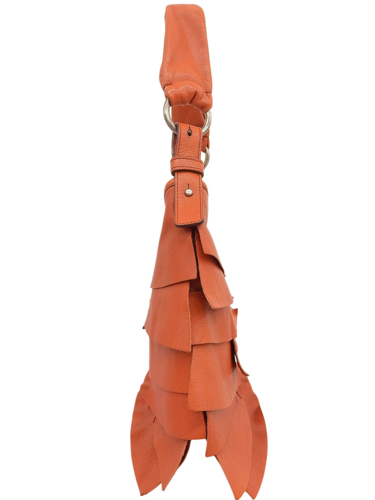 Frilled handbag, orange