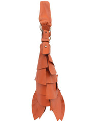 Frilled handbag, orange