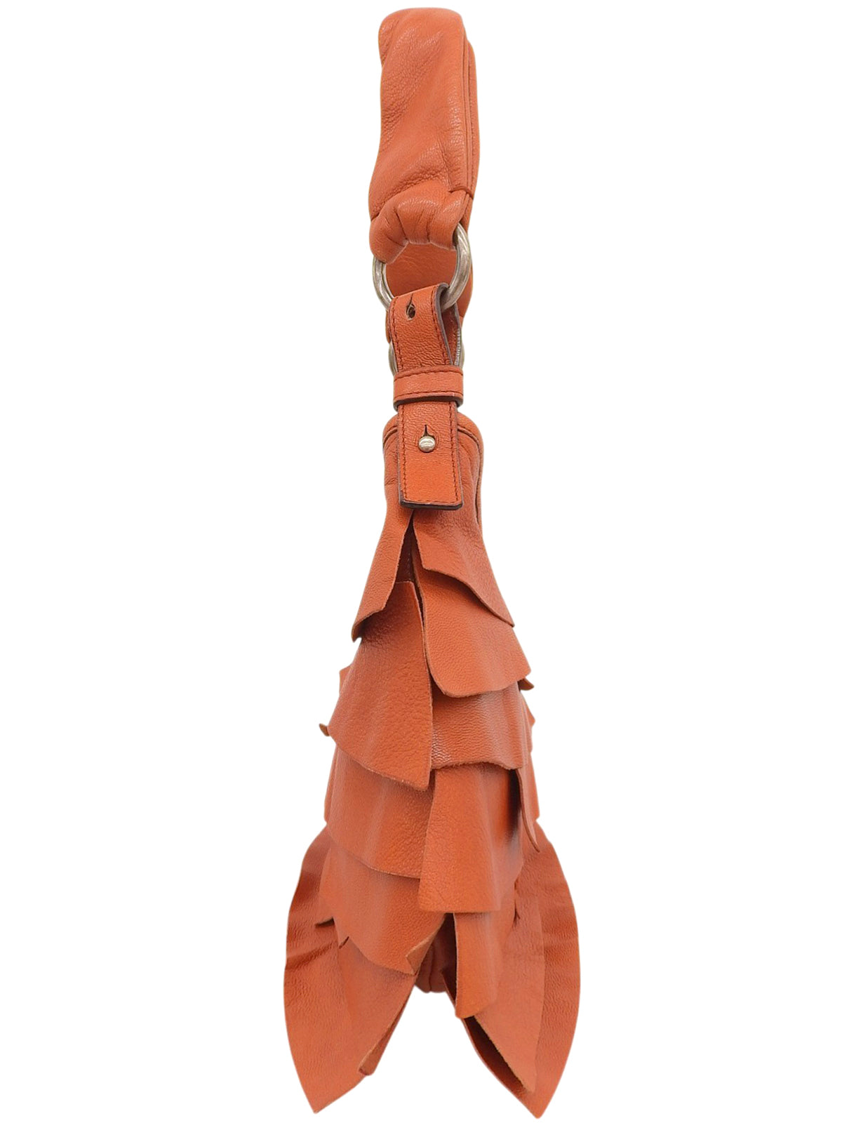 フリルハンドバッグ オレンジ