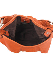 フリルハンドバッグ オレンジ