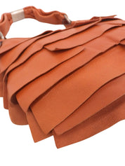 フリルハンドバッグ オレンジ