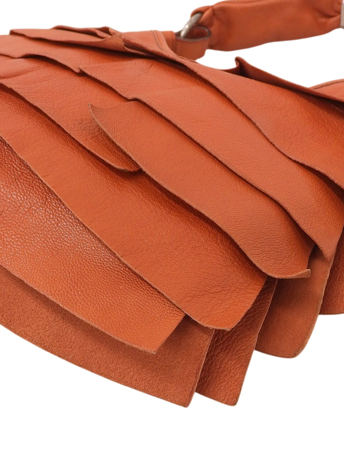 フリルハンドバッグ オレンジ