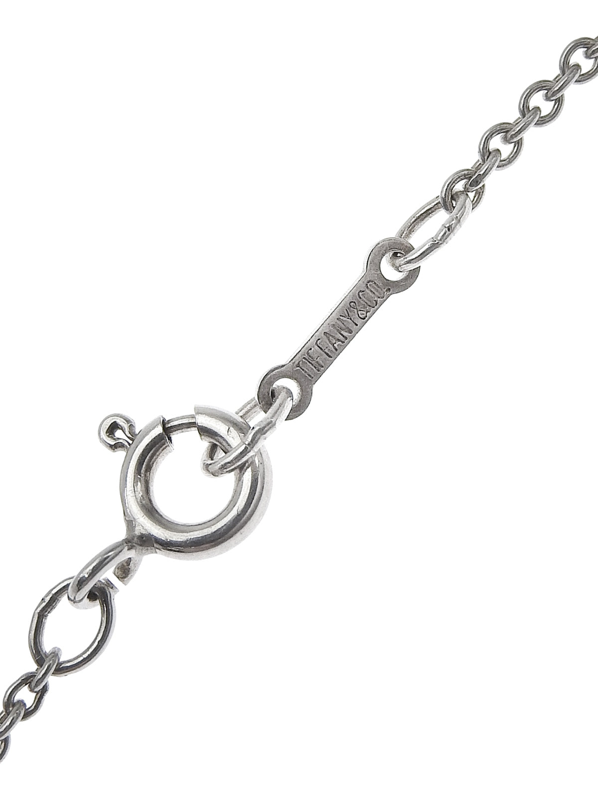 925镂空心形项链 银色