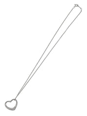 925镂空心形项链 银色