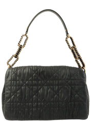 カナージュステッチチェーンワンショルダーバッグ ブラック