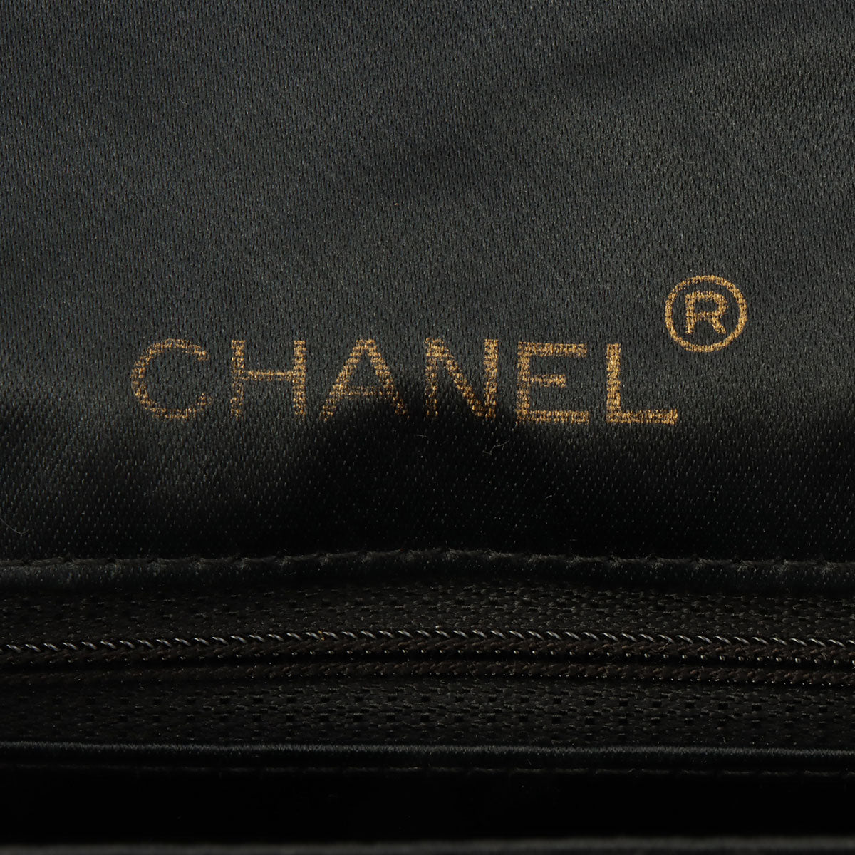 Circa 1985-1990 Silk Satin Classic Flap Chain Shoulder Bag Mini, Black