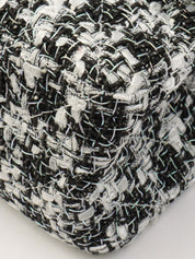 2020年頃製 ラメツイードダブルフラップ2.55チェーンショルダーバッグ ブラック/ホワイト