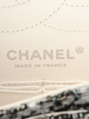 2020年頃製 ラメツイードダブルフラップ2.55チェーンショルダーバッグ ブラック/ホワイト