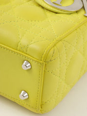 Lady Dior 黄色 Cannage 藤格纹两用包