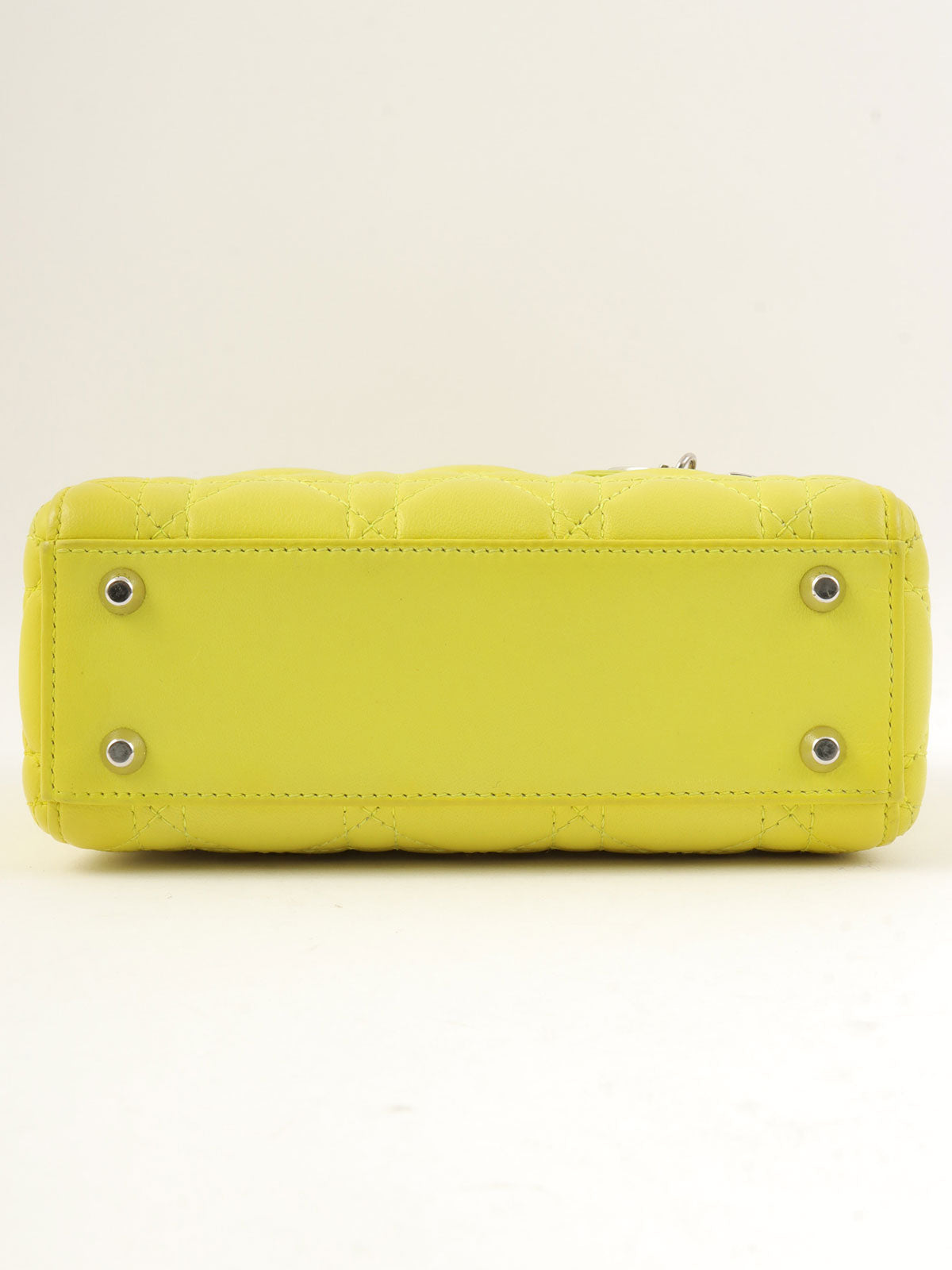 レディディオールカナージュステッチ2wayバッグ イエロー