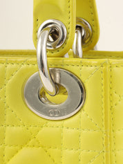 Lady Dior 黄色 Cannage 藤格纹两用包