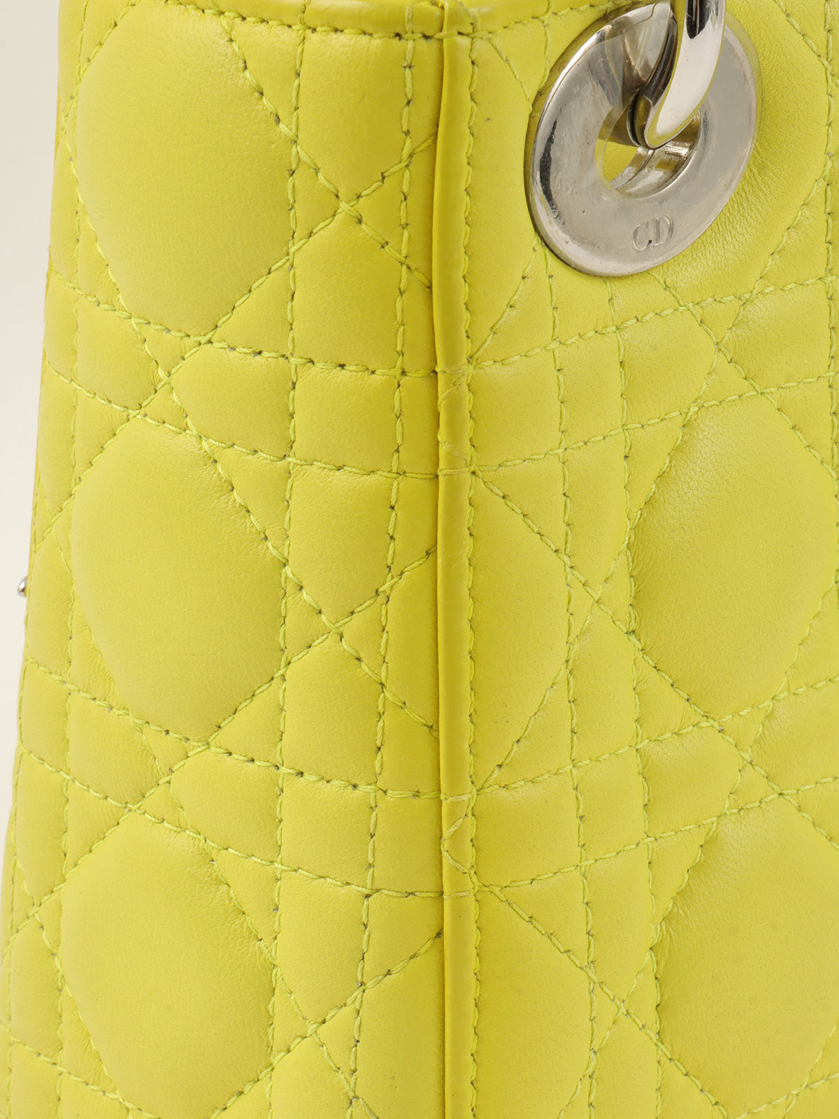 Lady Dior 黄色 Cannage 藤格纹两用包