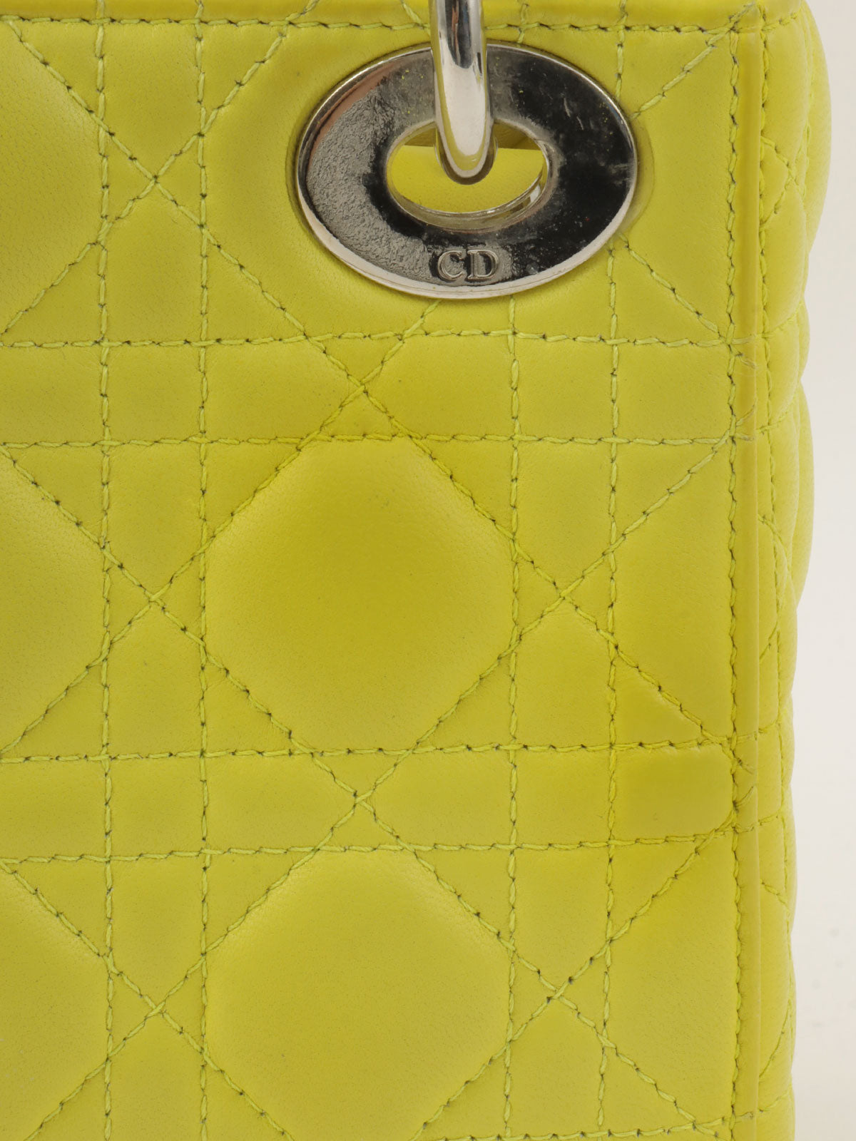 Lady Dior 黄色 Cannage 藤格纹两用包