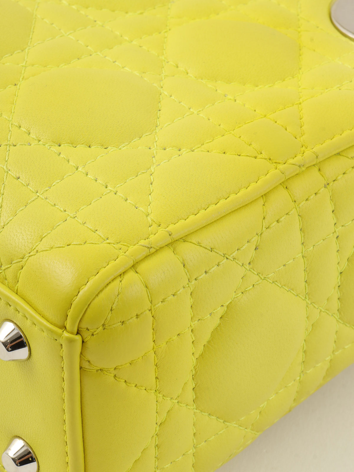 Lady Dior 黄色 Cannage 藤格纹两用包