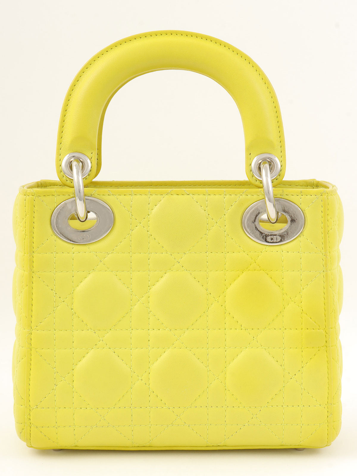 Lady Dior 黄色 Cannage 藤格纹两用包