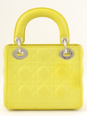 Lady Dior 黄色 Cannage 藤格纹两用包