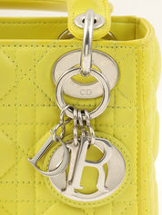 Lady Dior 黄色 Cannage 藤格纹两用包