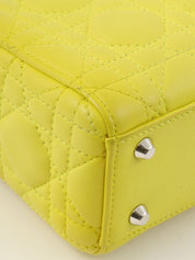 Lady Dior 黄色 Cannage 藤格纹两用包