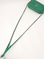 1992-ish CC Mark Plate Fringe Chain Shoulder Bag Green