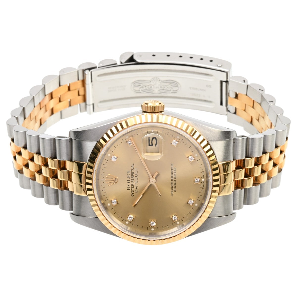 1990~1991年頃製 10Pダイヤモンドデイトジャスト 36mm 16233G 自動巻き シャンパン