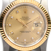 1990~1991年頃製 10Pダイヤモンドデイトジャスト 36mm 16233G 自動巻き シャンパン