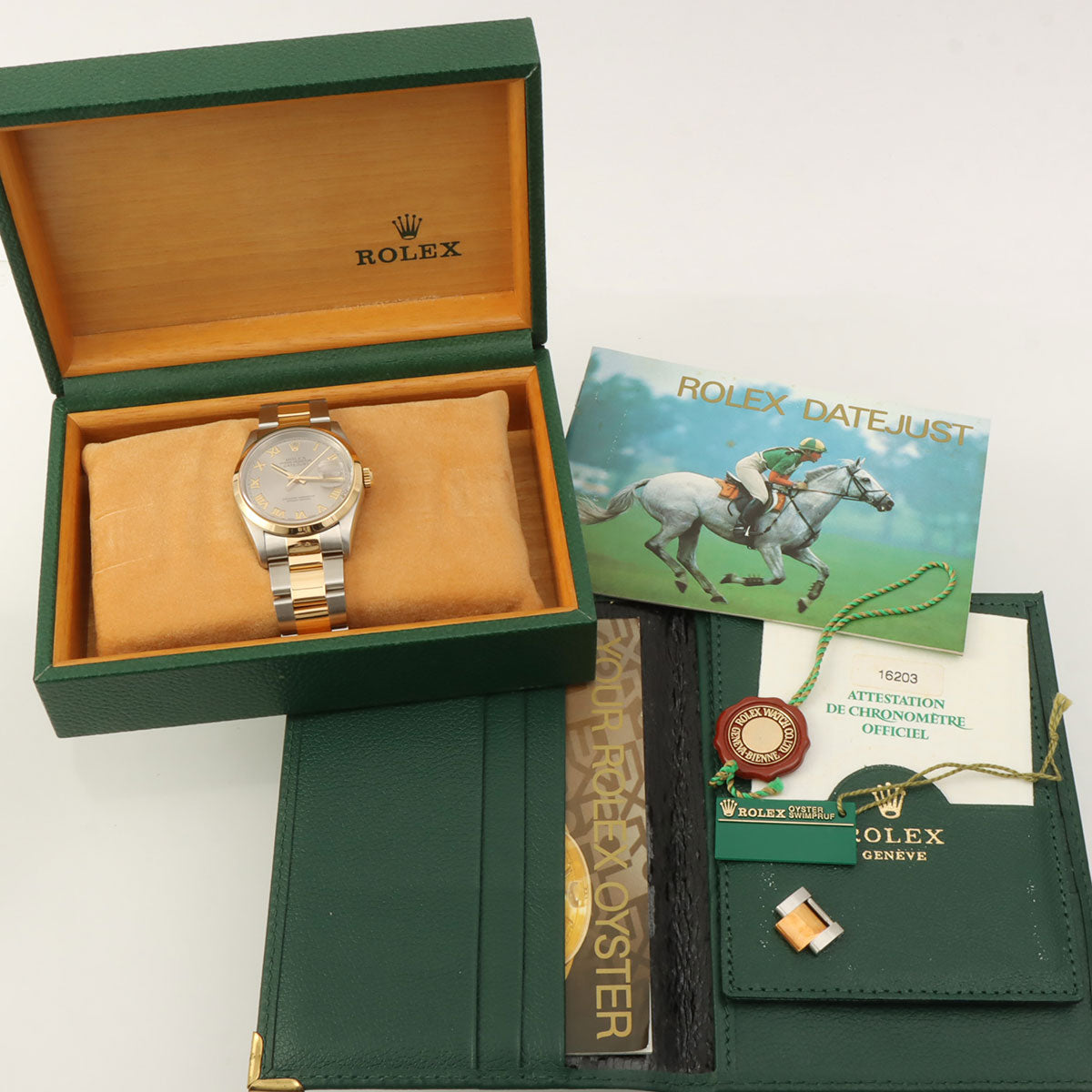 1997年頃製 デイトジャスト 36mm 16203 U番 自動巻き グレー