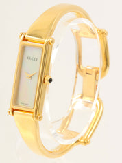 レクタンギュラーウォッチ ゴールド/シェル
