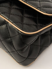 Around 2013 Double Flap 2.55 Chain Shoulder Bag Black