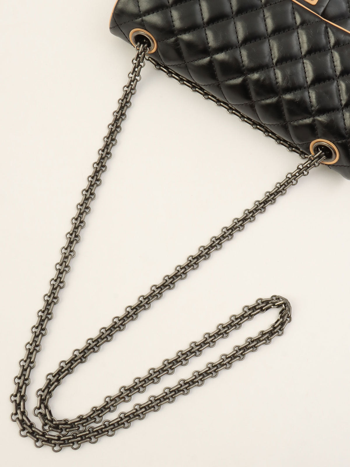 Around 2013 Double Flap 2.55 Chain Shoulder Bag Black