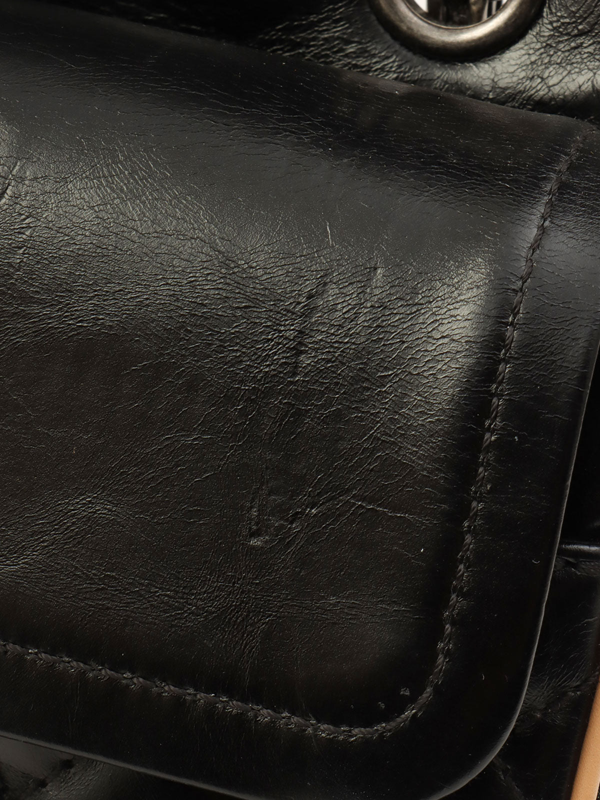Around 2013 Double Flap 2.55 Chain Shoulder Bag Black