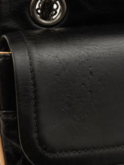 Around 2013 Double Flap 2.55 Chain Shoulder Bag Black