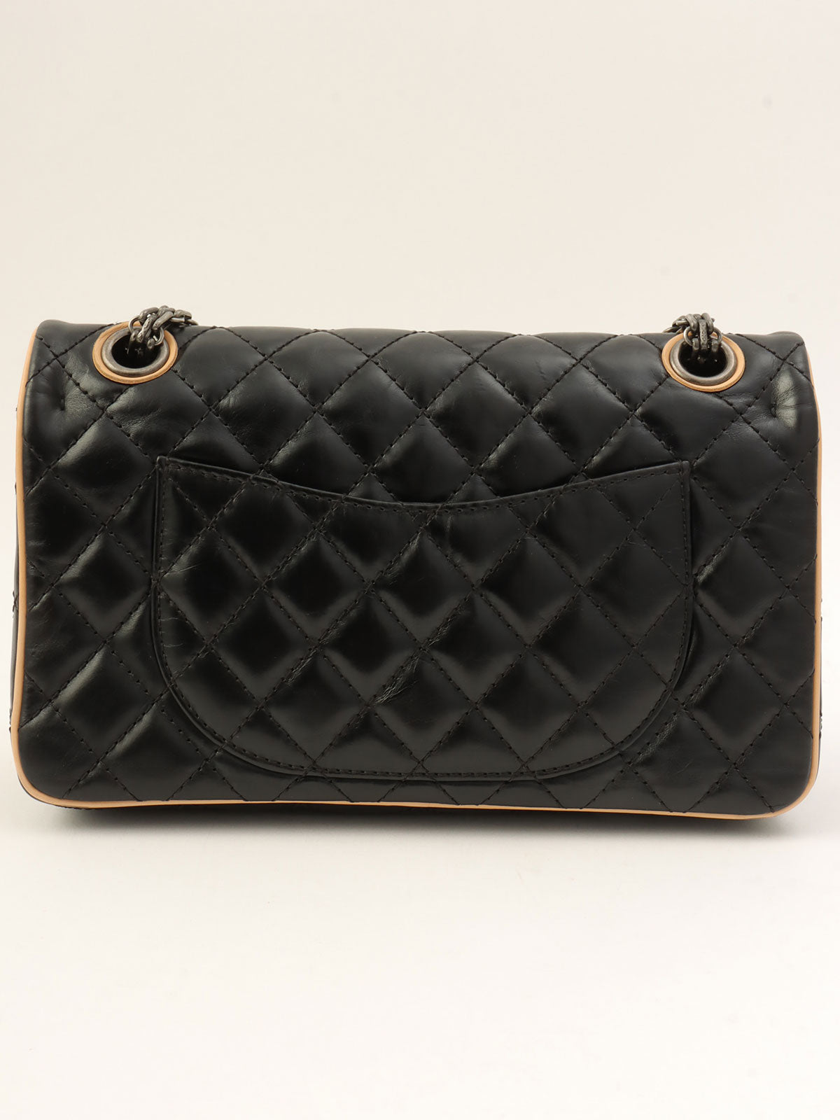 Around 2013 Double Flap 2.55 Chain Shoulder Bag Black