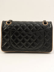 Around 2013 Double Flap 2.55 Chain Shoulder Bag Black