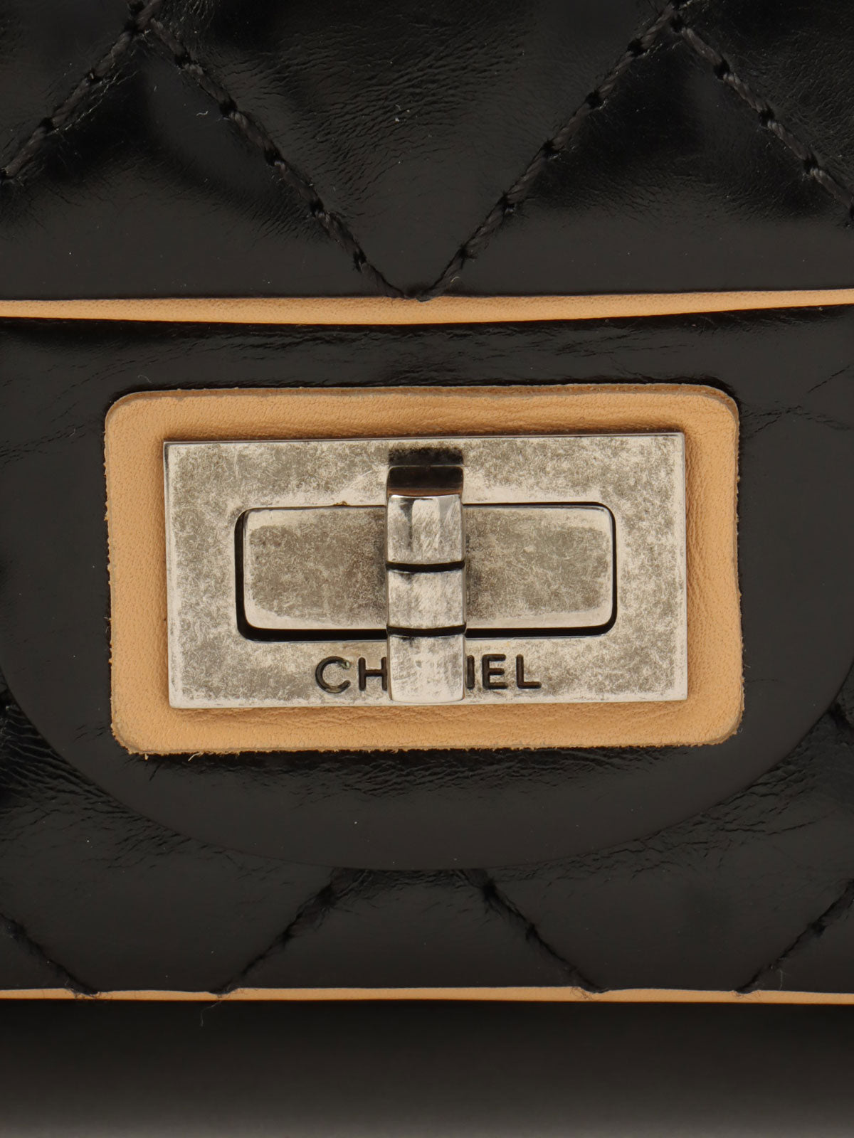 Around 2013 Double Flap 2.55 Chain Shoulder Bag Black