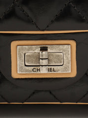 Around 2013 Double Flap 2.55 Chain Shoulder Bag Black