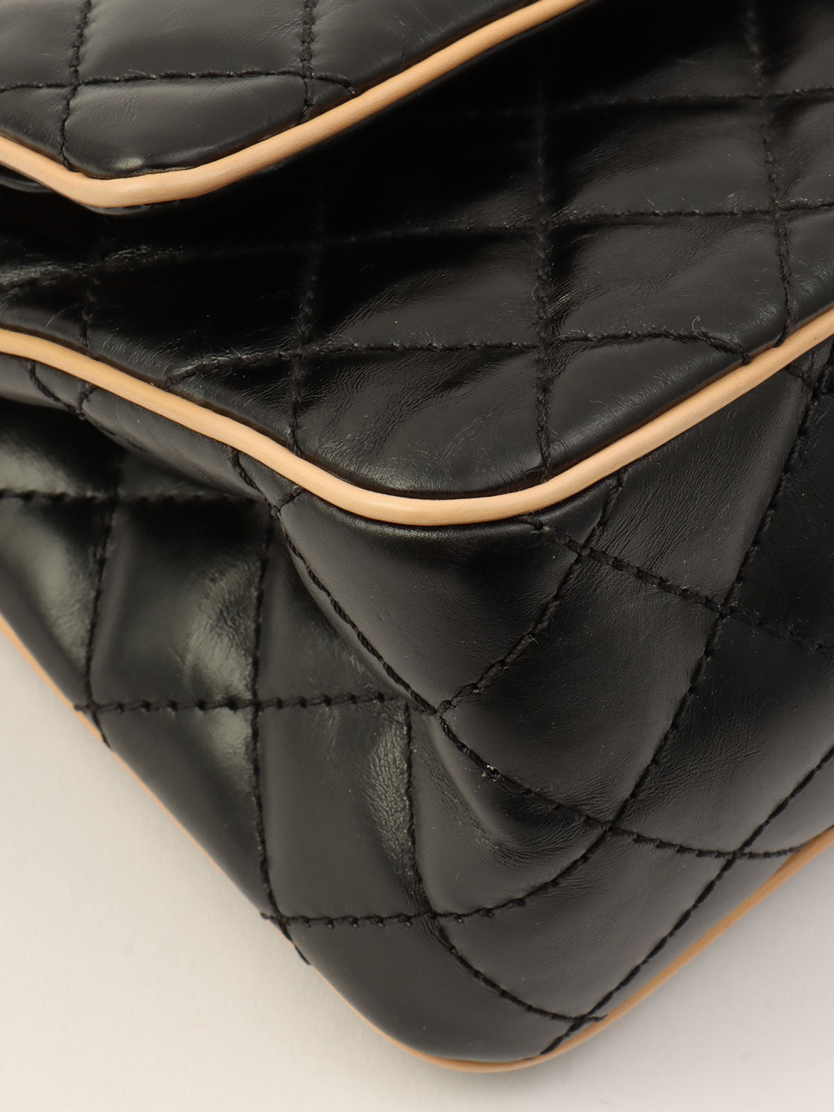 Around 2013 Double Flap 2.55 Chain Shoulder Bag Black