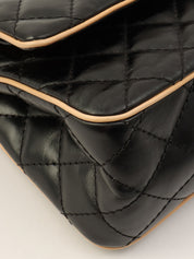 Around 2013 Double Flap 2.55 Chain Shoulder Bag Black