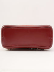 2018年頃製 CCマークプレートチェーンバックパック ピンク/ボルドー