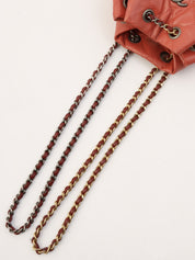 2018年頃製 CCマークプレートチェーンバックパック ピンク/ボルドー