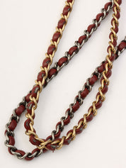 2018年頃製 CCマークプレートチェーンバックパック ピンク/ボルドー