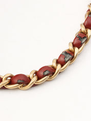 2018年頃製 CCマークプレートチェーンバックパック ピンク/ボルドー