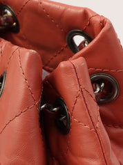 2018年頃製 CCマークプレートチェーンバックパック ピンク/ボルドー