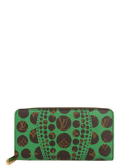 2012 Yayoi Kusama Collaboration Zippy Wallet Brown/Green
