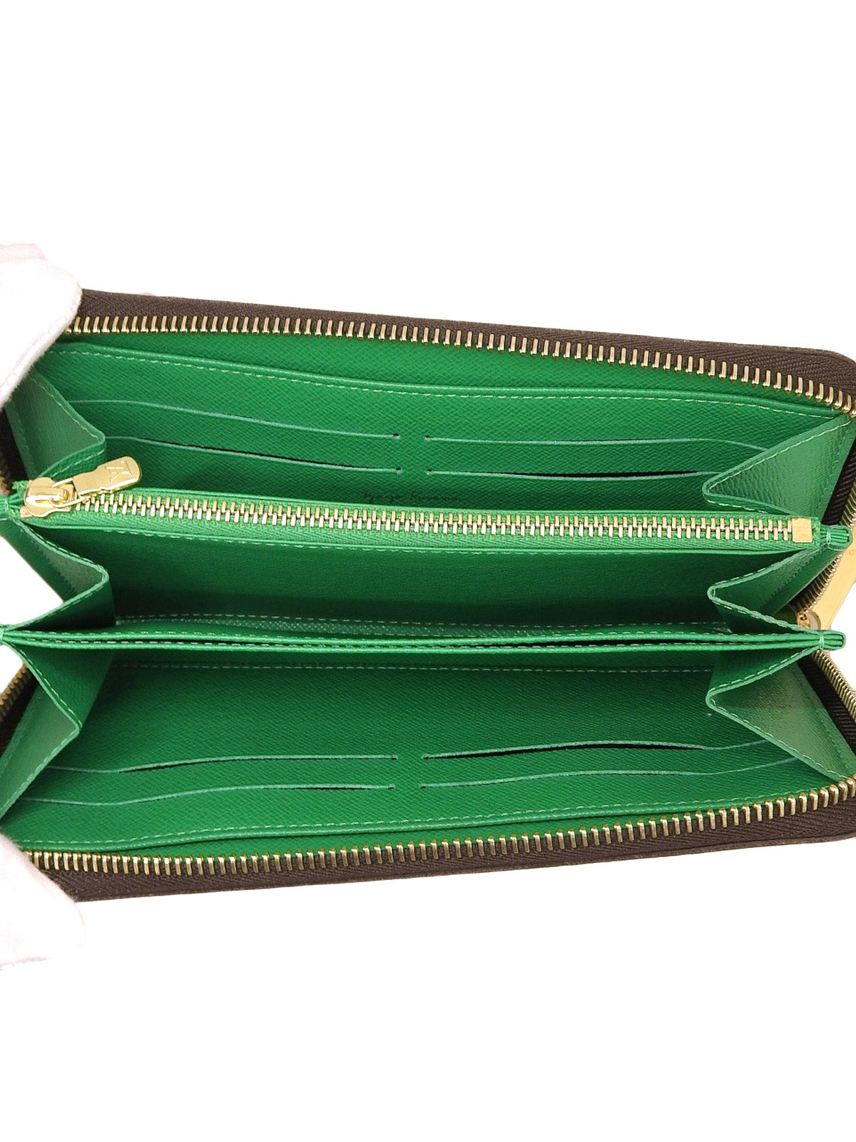 2012 Yayoi Kusama Collaboration Zippy Wallet Brown/Green