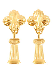 FF Logo Swing Earrings Gold