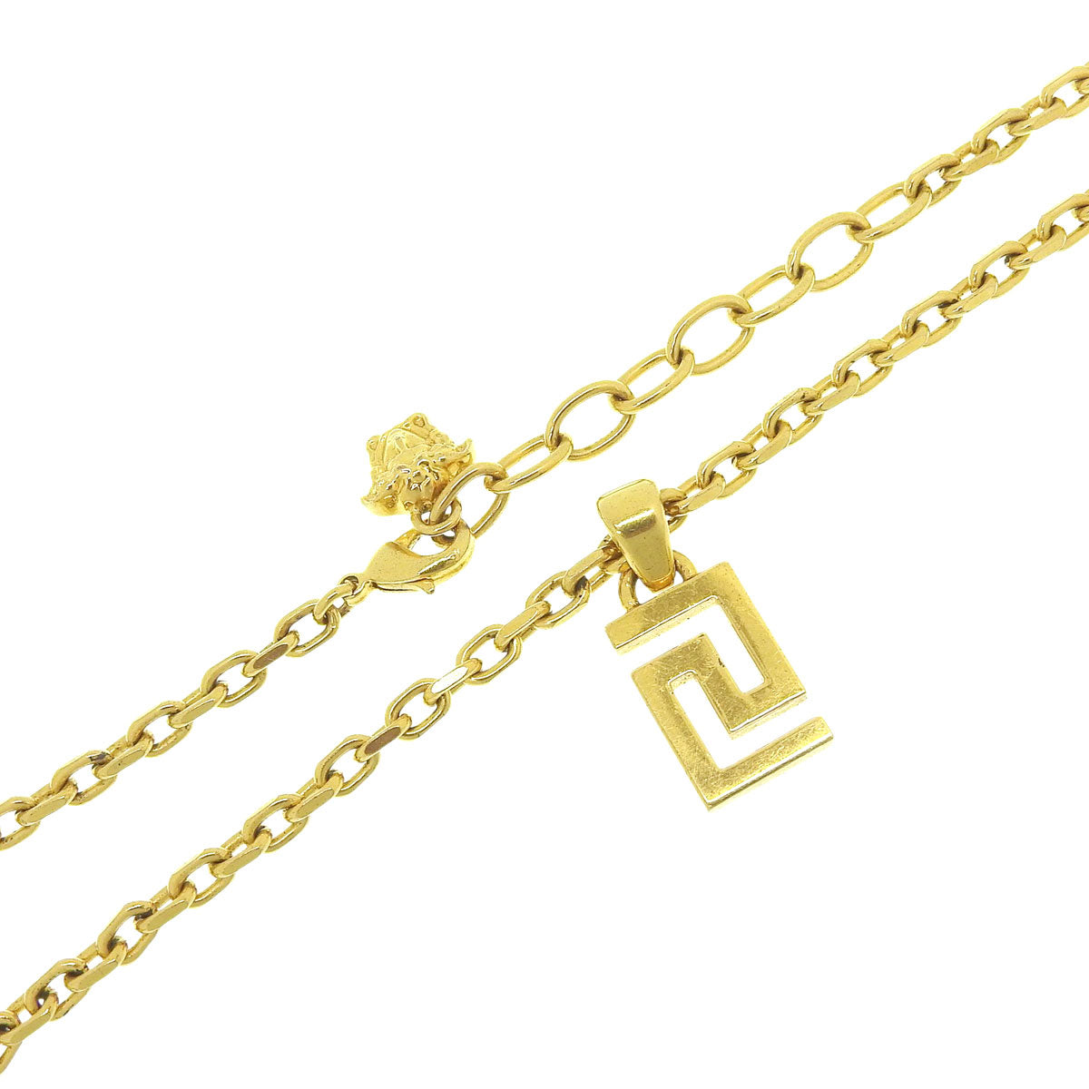 Logo Plate Necklace Gold