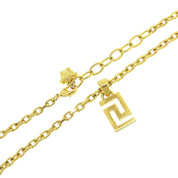 Logo Plate Necklace Gold
