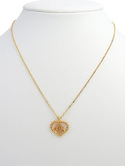 Heart Cutout Logo Necklace in Gold