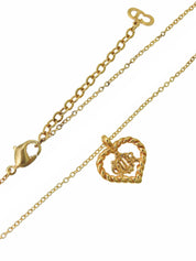 Heart Cutout Logo Necklace in Gold
