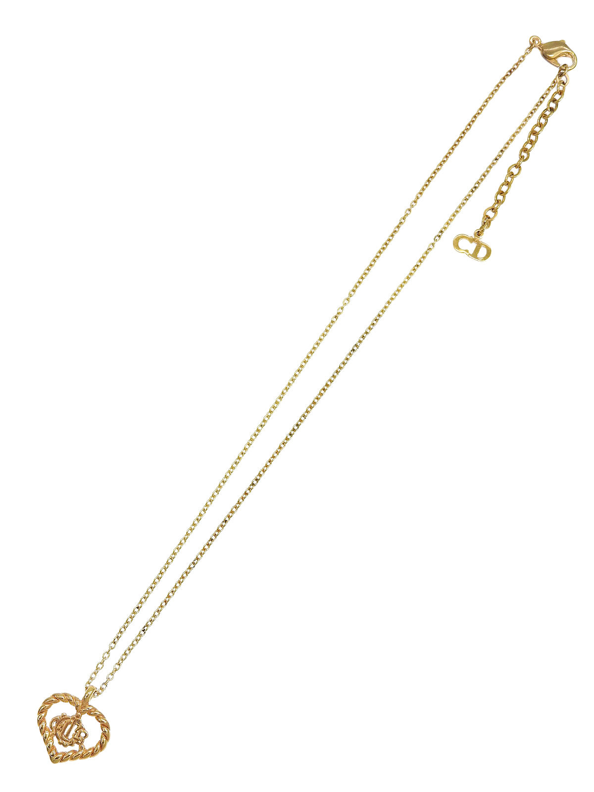 ハートカットアウトロゴネックレス ゴールド